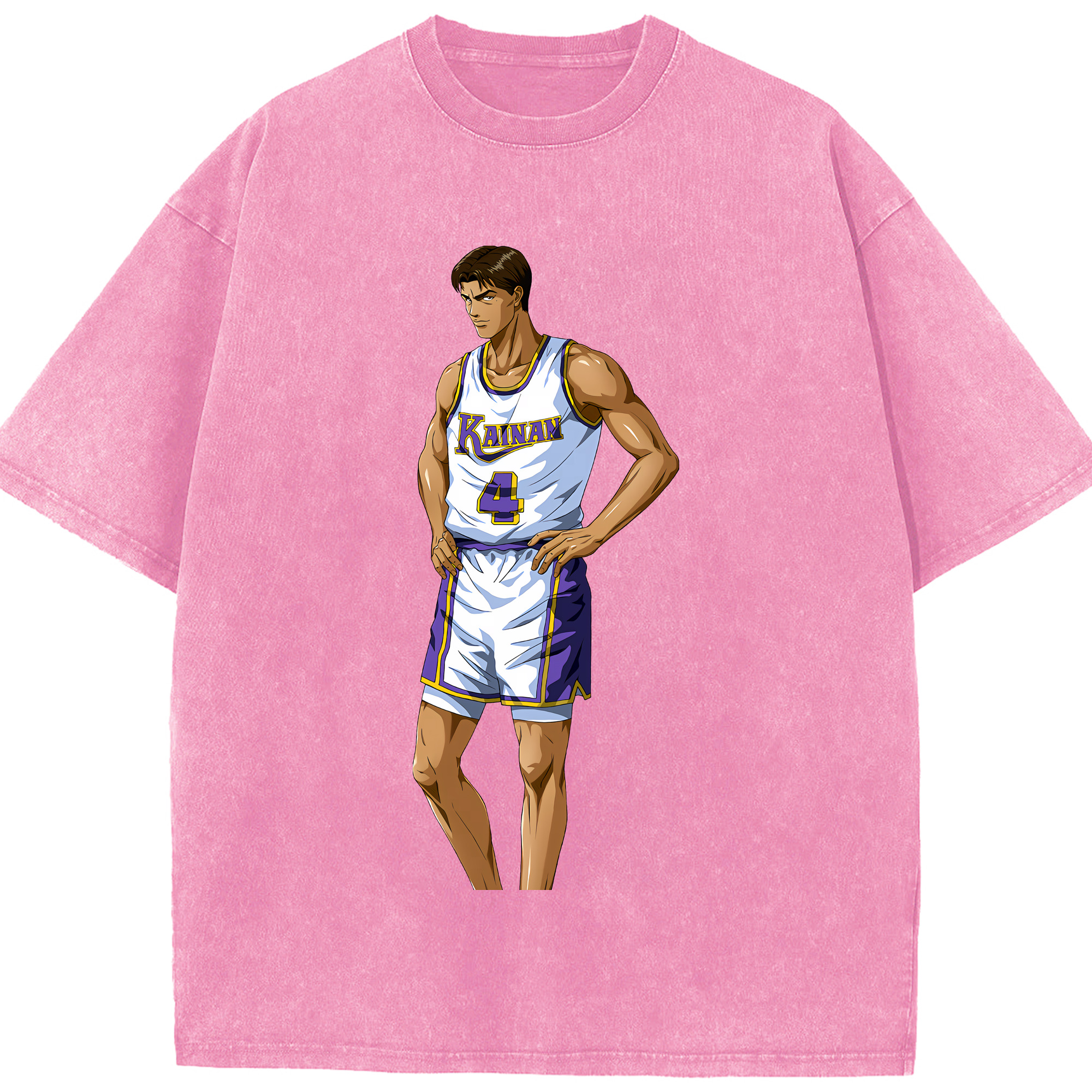 （画像用） SLAM DUNK／スラムダンク 綿100% ヴィンテージ風 半袖Tシャツ（フロントプリント）